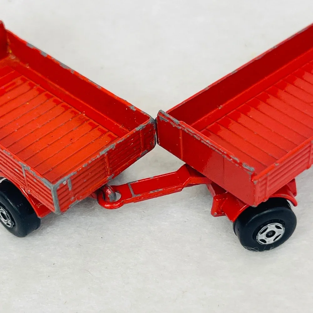 Vintage 1978 Matchbox Lesney Red Mercedes Truck and Trailer Made in England